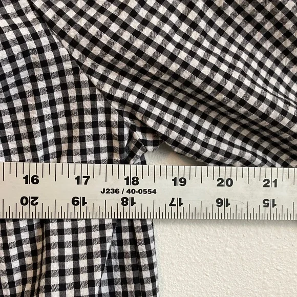 Au Printemps Paris Hardy Top Blouse Medium Black and White Medium - Picture 4 of 6